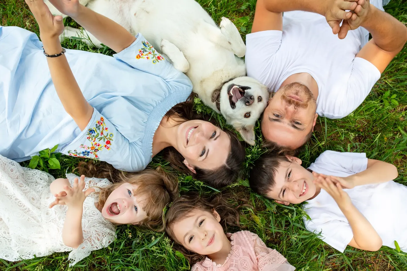 Original family photo before applying Summer AI art style