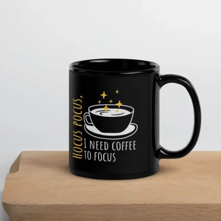 Black Glossy Mug – Custom Design