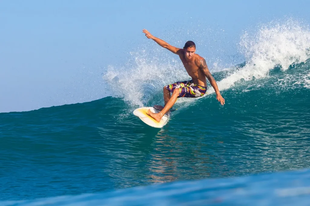 Surfer photo before being turned into a canvas painting style.